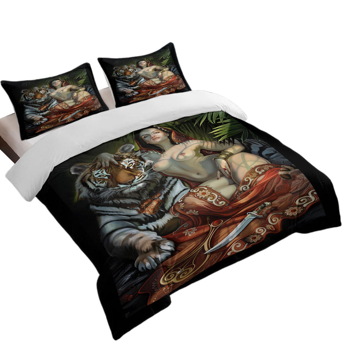 Sexy Woman the Tiger Princess Good Duvet Covers