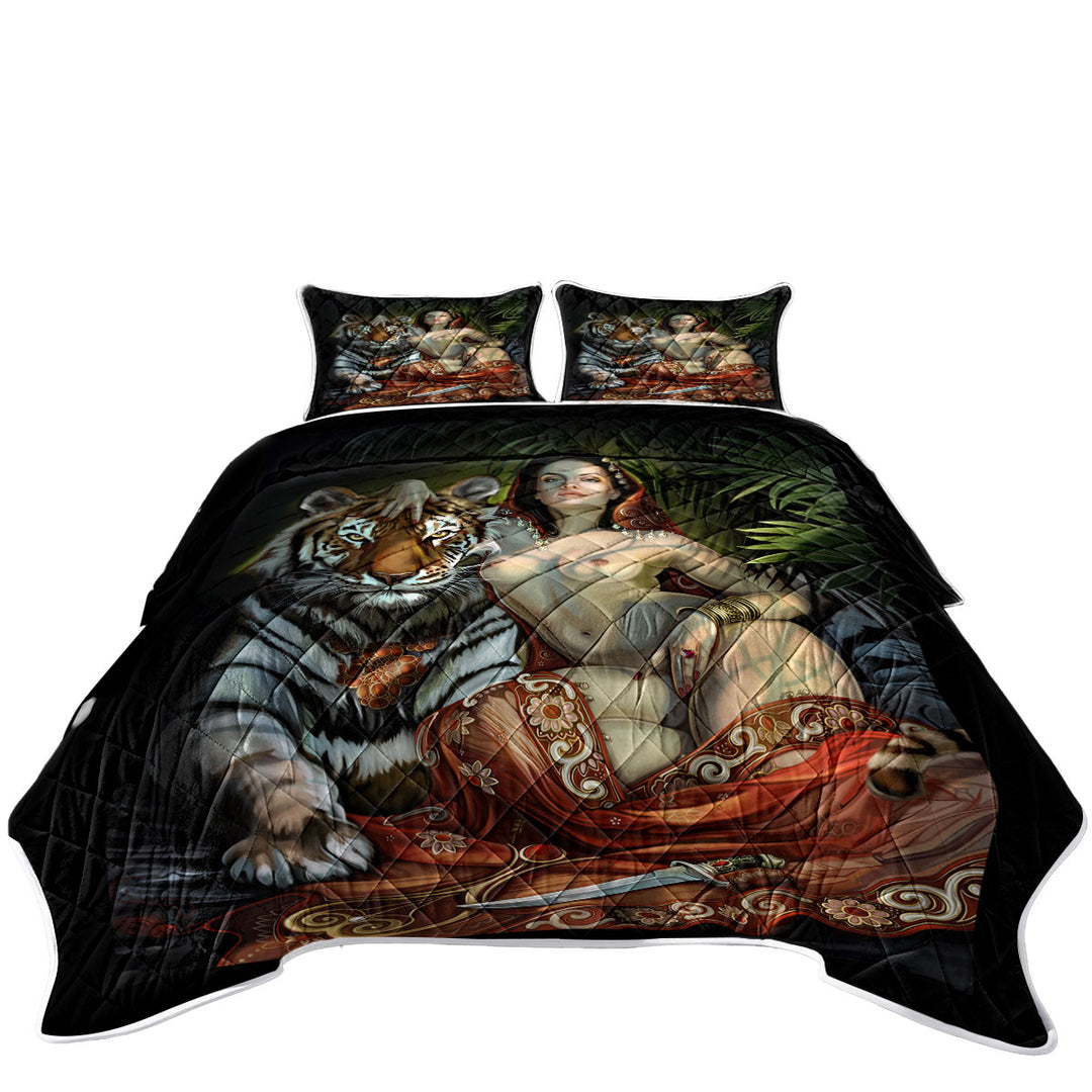 Sexy Woman the Tiger Princess Quilts