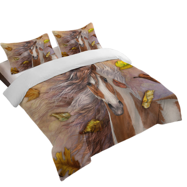 Shanti Autumn Leaves Horse Duvet Covers