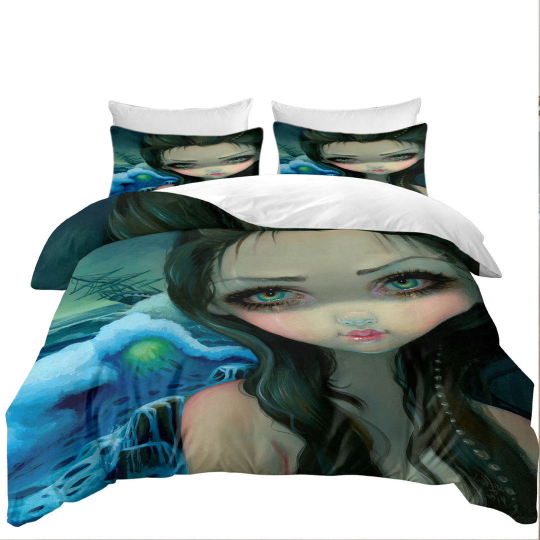 Shipwreck Siren Mythical Beautiful Girl and Ship Good Duvet Covers