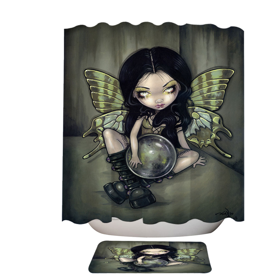 Shower Curtains with Gothic Art Prints the Mildew Fairy