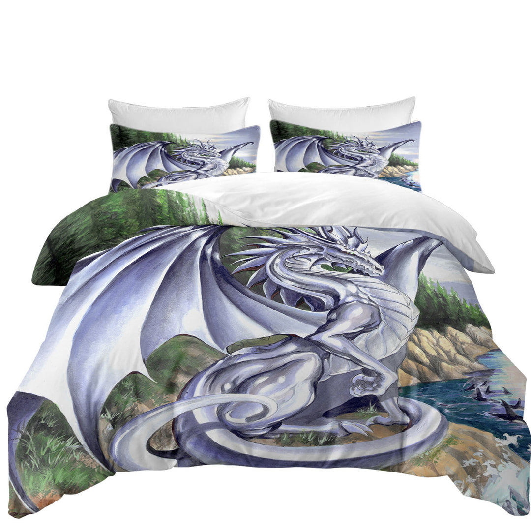 Silver Coastal Grey Dragon Drawing Donna Covers