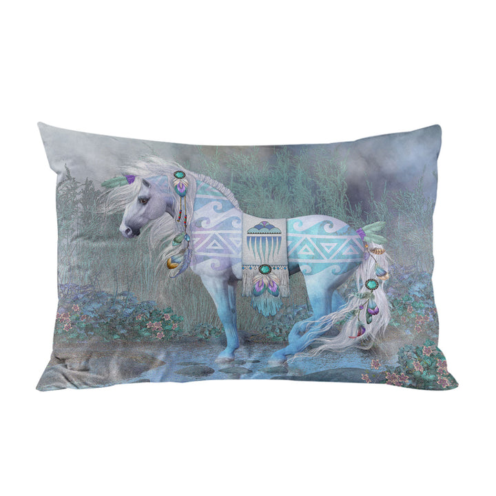 Singing Water Beautiful Native American Horse Pillowcase