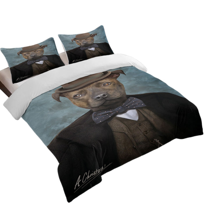 Sir Edmund the Bulldog Cool and Funny Dog California King Duvet Cover