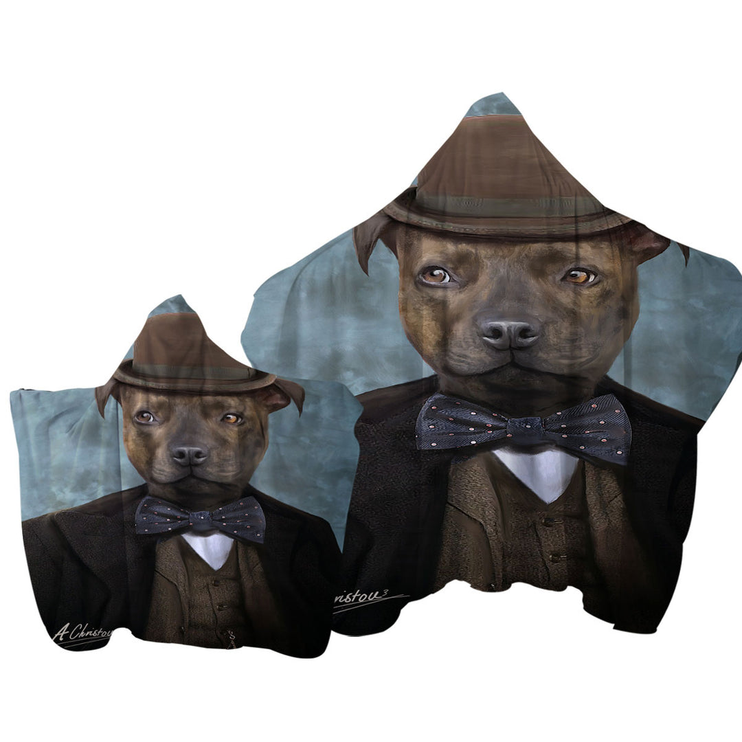 Sir Edmund the Bulldog Cool and Funny Dog Towel with Hood