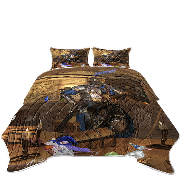 Sir Simion the Dragonhearted Fantasy Art Quilts for sale