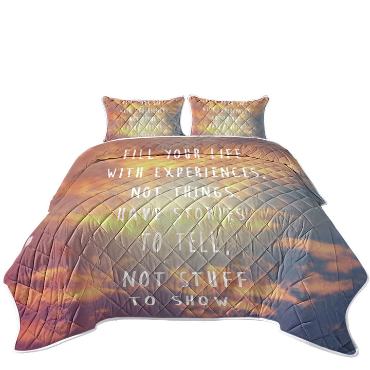 Skies Inspirational Quote Coverlet