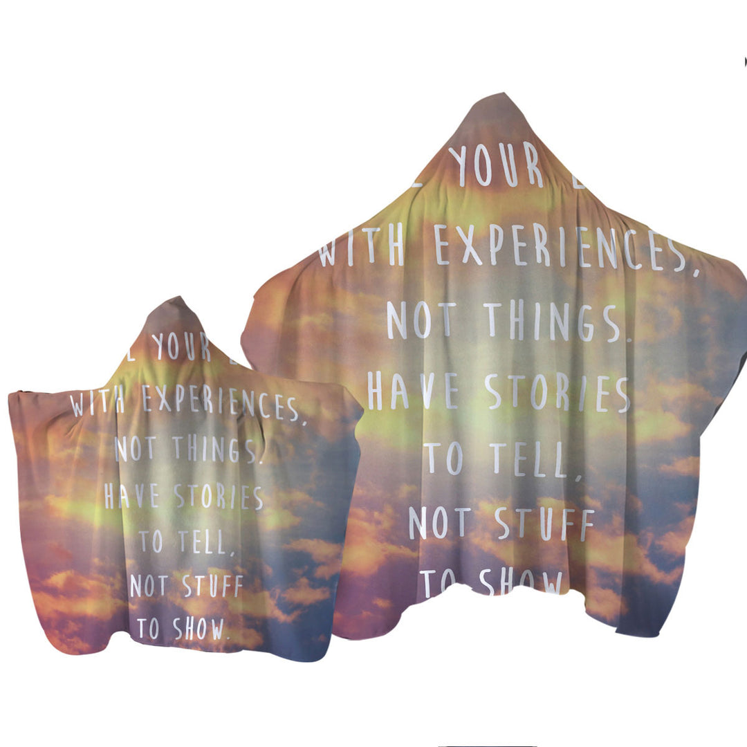 Skies Inspirational Quote Towel Hoodie