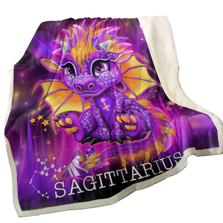 Sofa Blankets Gift Ideas Purple Sagittarius Lil Dragon