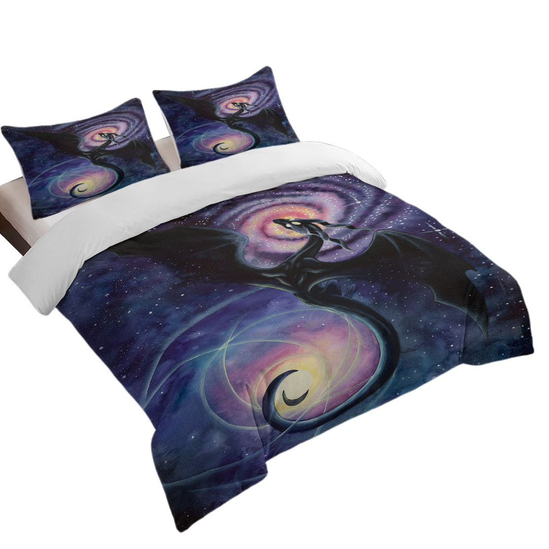 Space Art Mistress of Infinity Dark Dragon Duvet Cover set