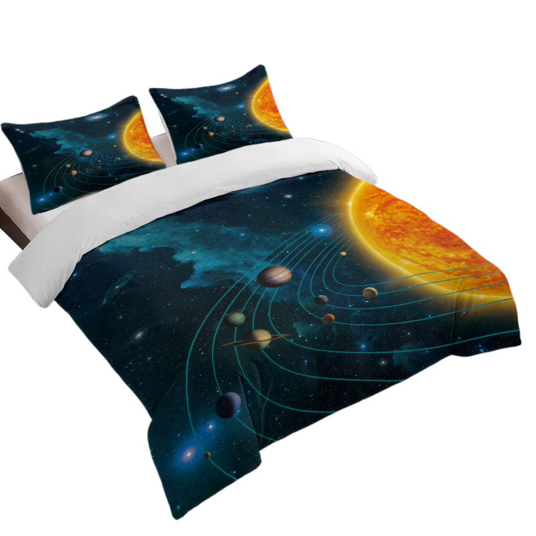 Space Art Solar System Duvet Cover