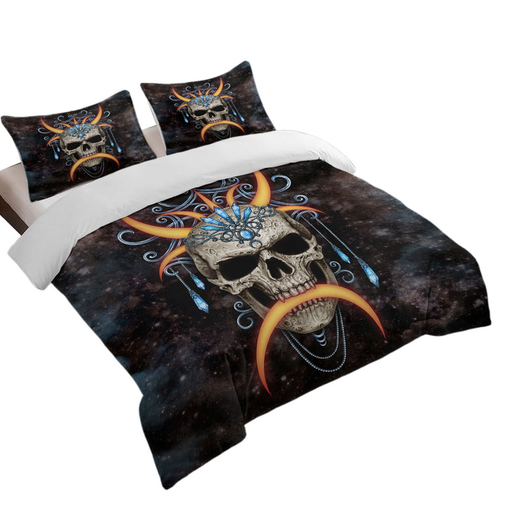 Space Skull the Moon Queen Coverlets