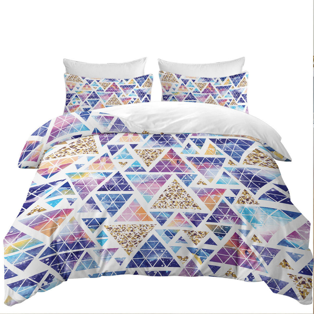 Space Triangles Abstract Duvet Covers