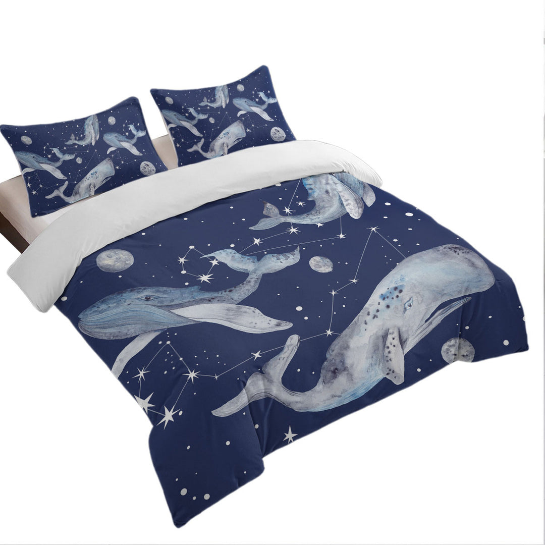 Space Whales Queen Size Duvet Cover