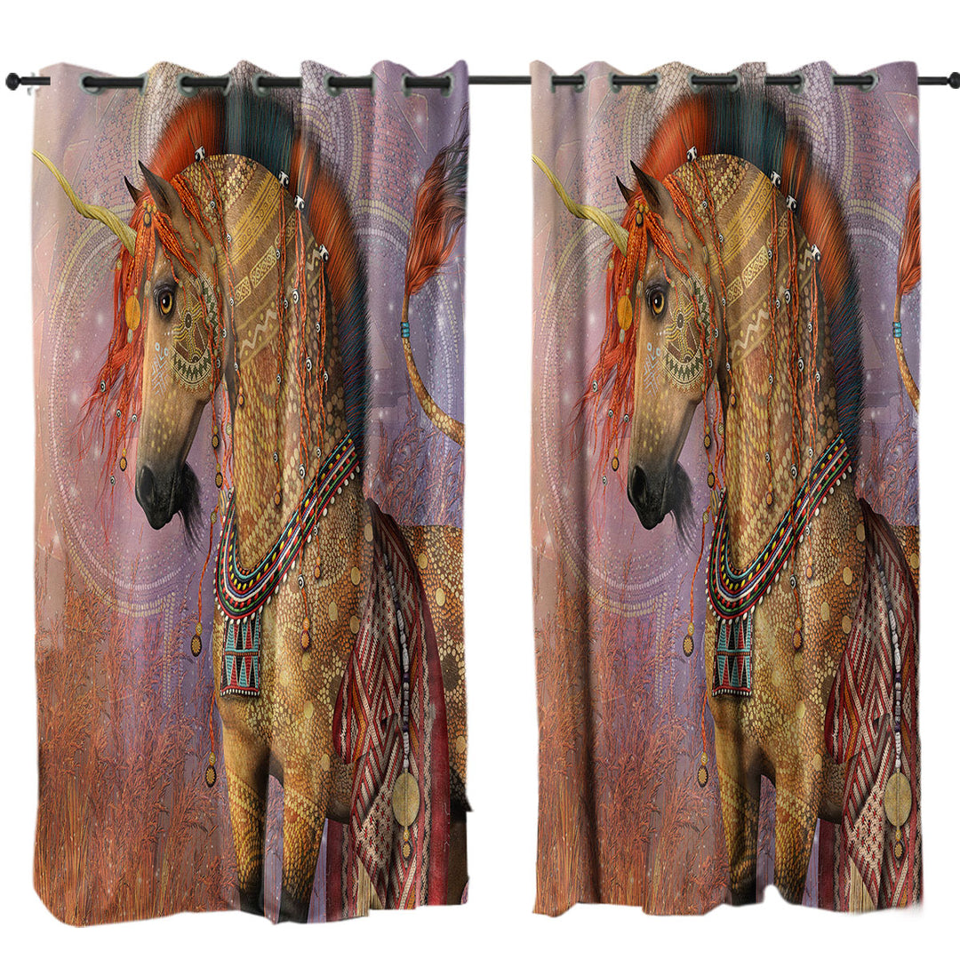 Spectacular and Unique Oriental Unicorn Drapes