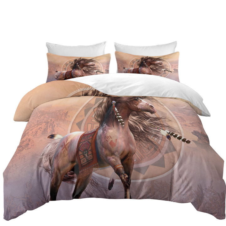 Spirit Warrior Horse Native American Art Duvet Covers