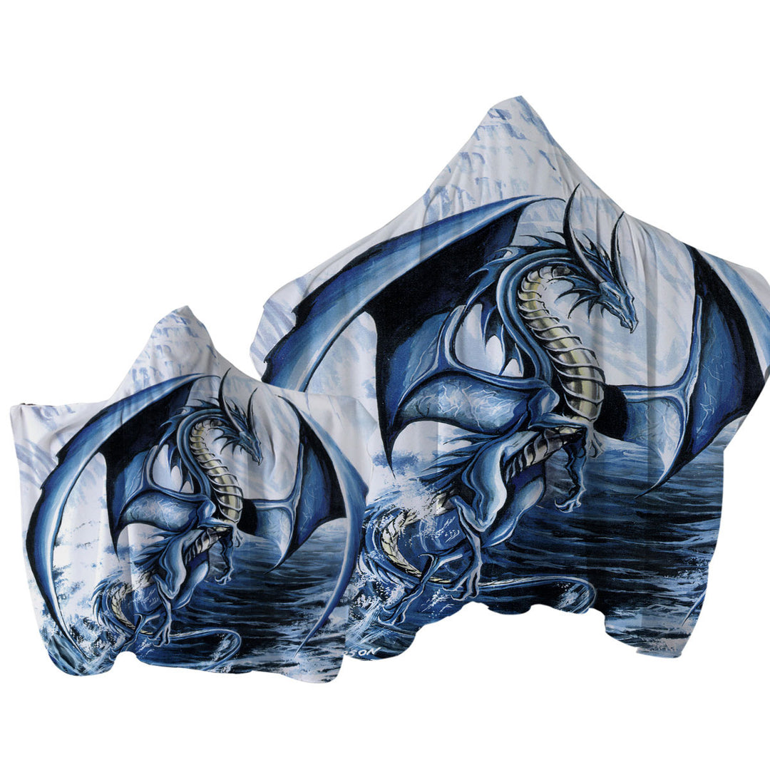 Spirit of the Ice Ocean Dragon Towel with Hood