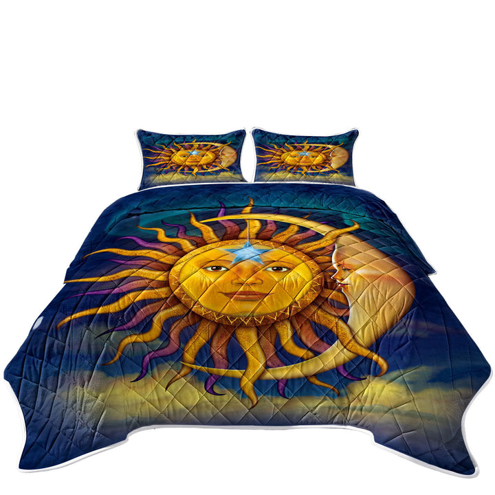 Star Sun Moon California King Quilt Sets