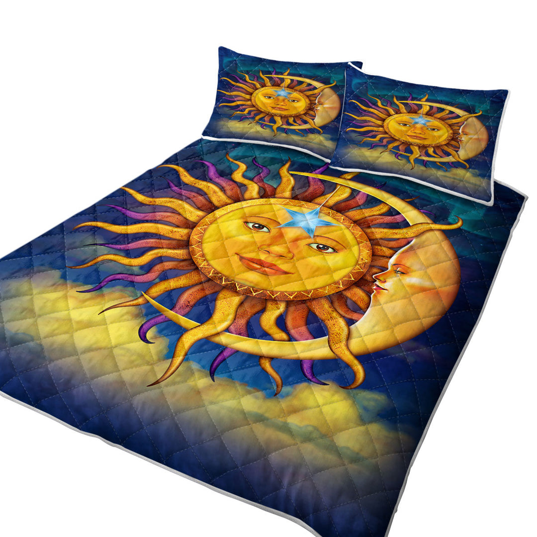 Star Sun Moon King Size Quilt Sets