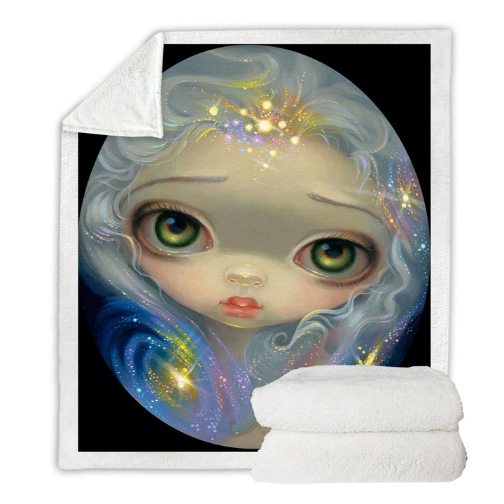 Stardust Angel a Sweet Angelic Girl Throw Blanket