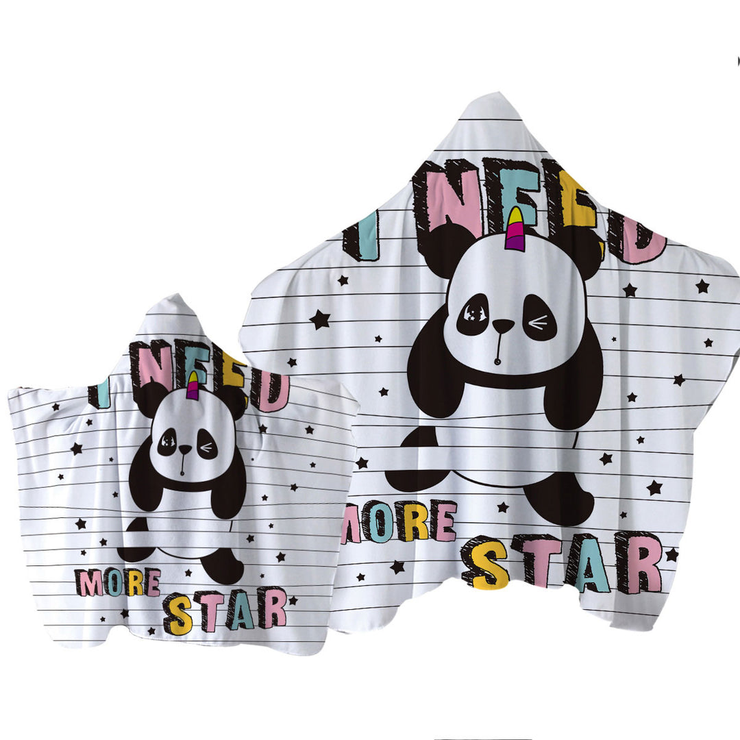 Stars Panda Towel with Hood