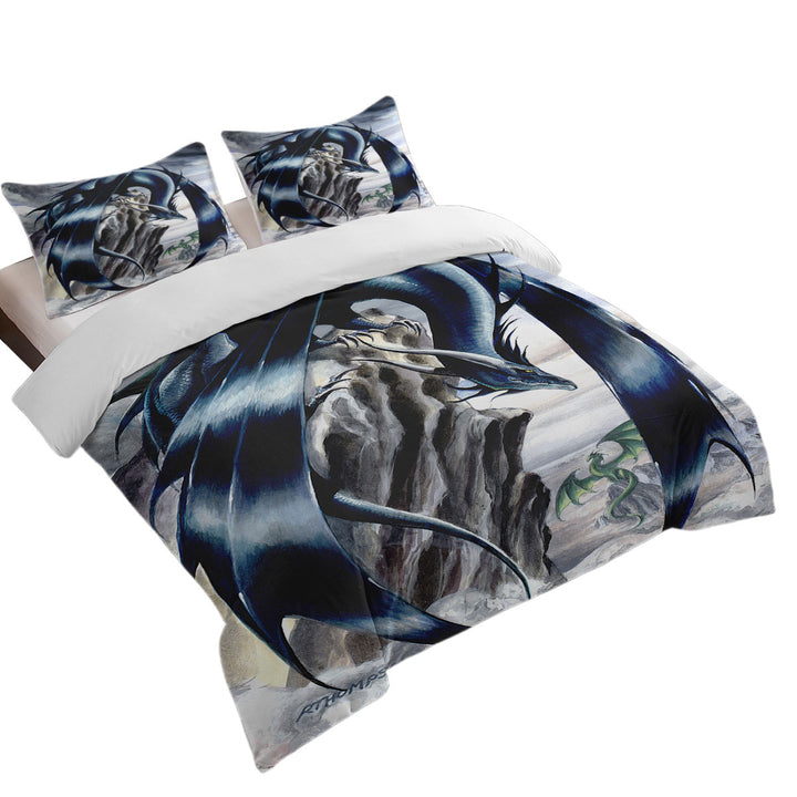 Stormchaser Cliff Dragons Duvet Cover