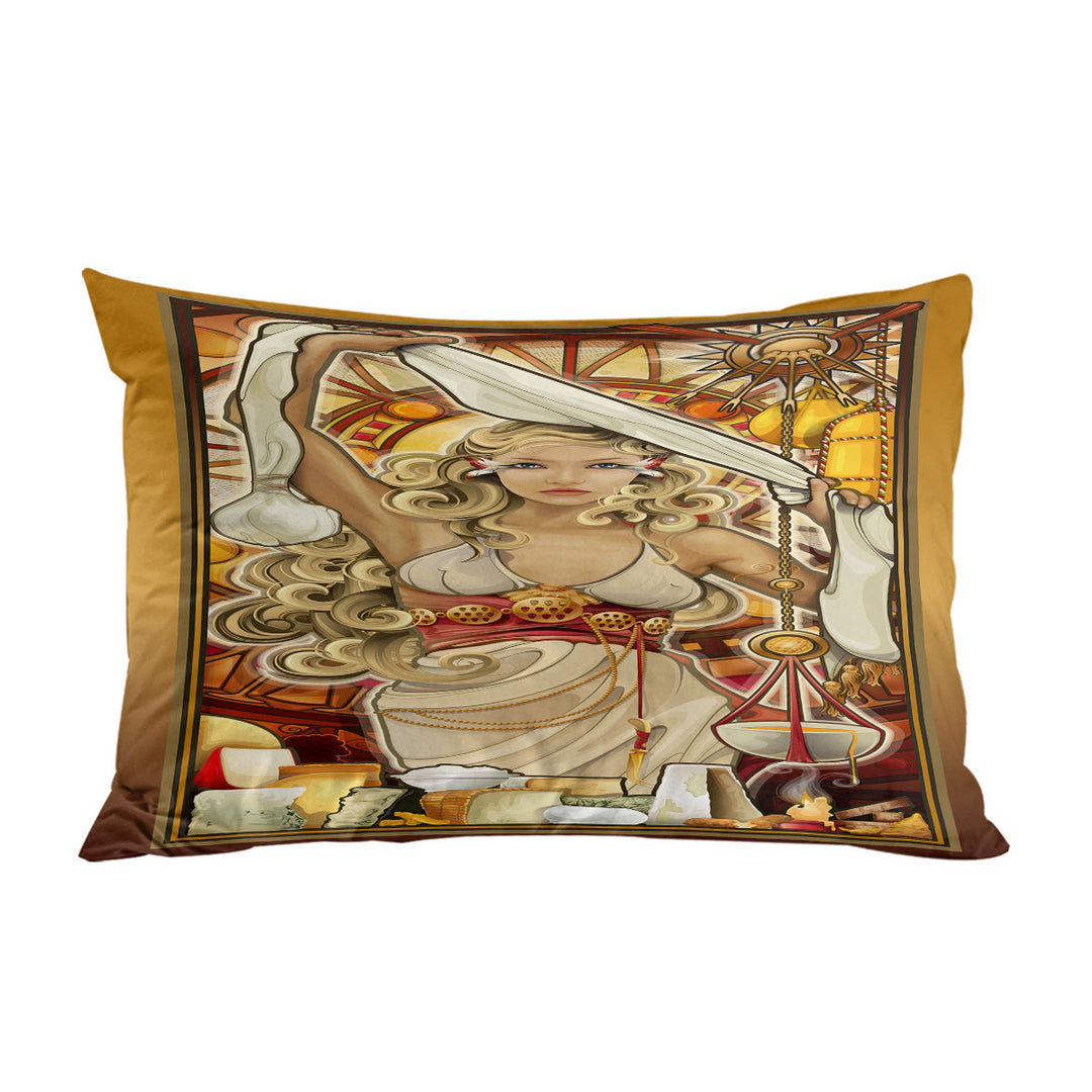 Stunning Woman Goddess of Cheese Pillow Cases