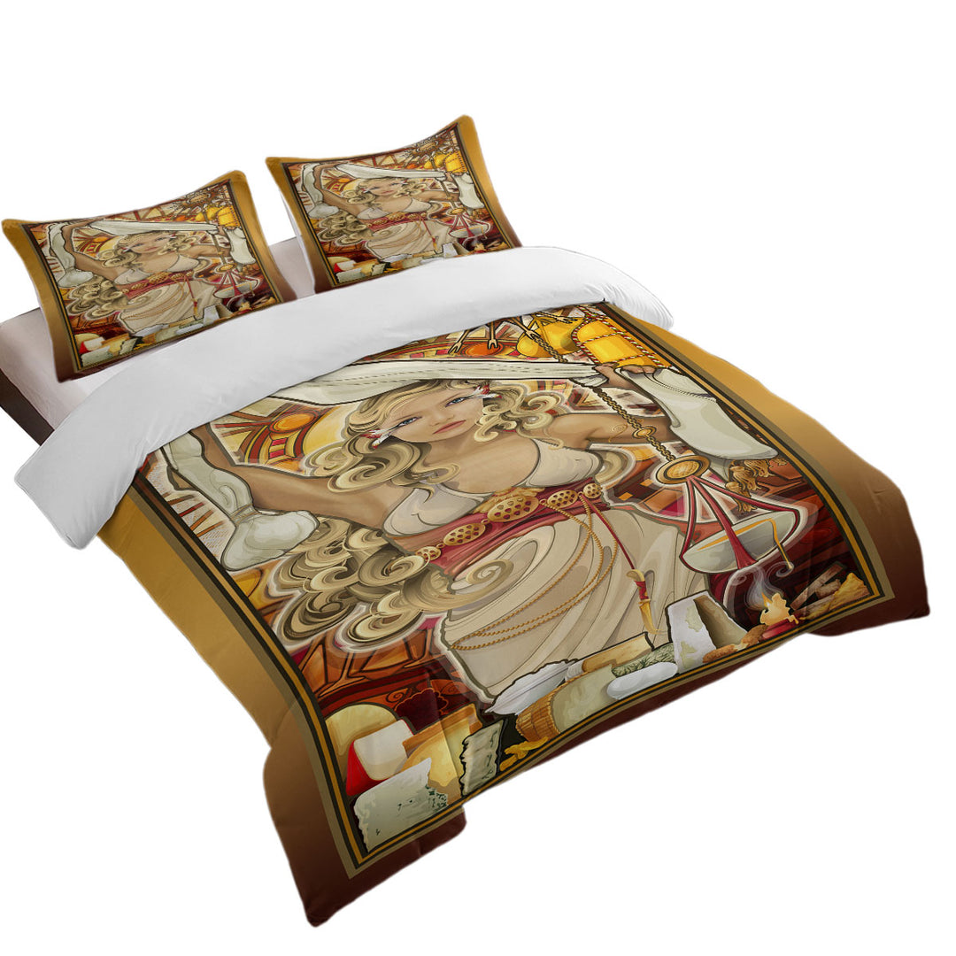 Stunning Woman Goddess of Cheese Quilt Cover Sets