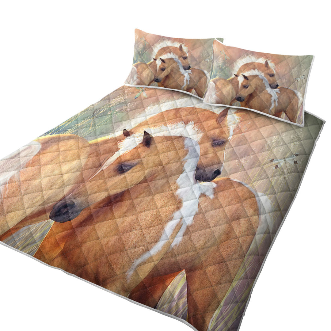 Summer Dreams Cute Horses Art Coverlets