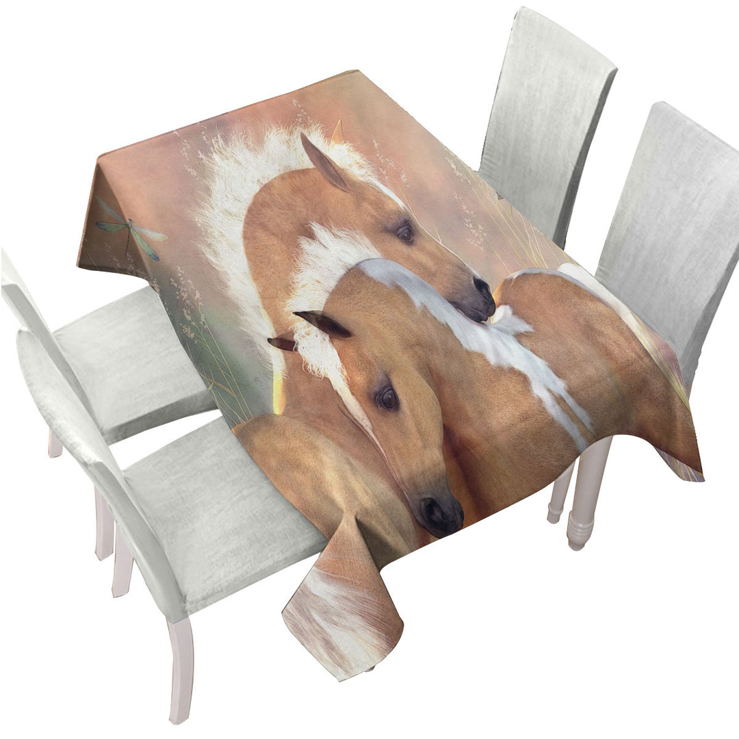 Summer Dreams Cute Horses Art Custom tablecloths