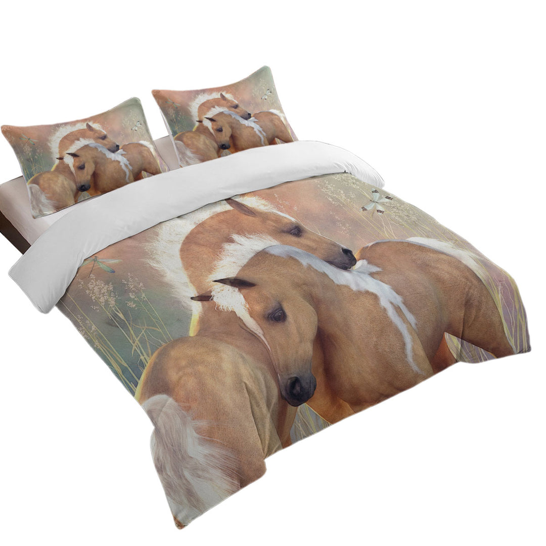 Summer Dreams Cute Horses Art Duvet Covers