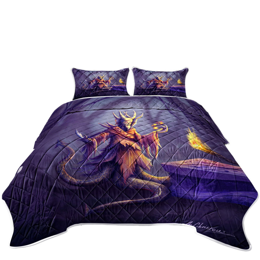 Summer Quilt with Frightening Fantasy Art Lord Altis the Monster