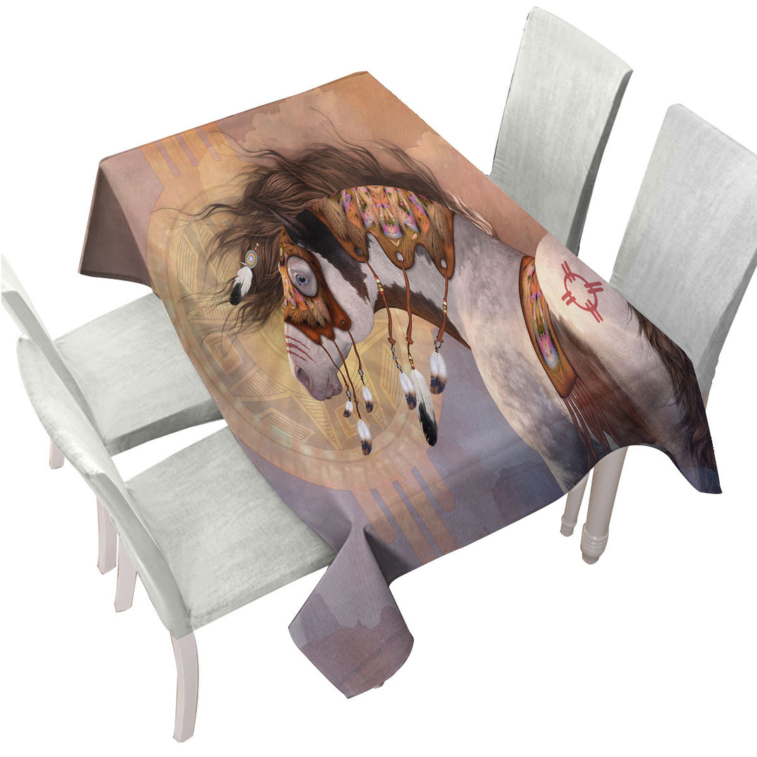 Sun Catcher the Native American Horse Custom table cloth