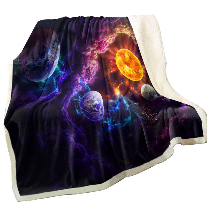 Sun Earth Space Plan of Salvation Decorative Blankets