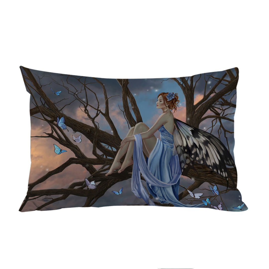 Sunset Butterflies and the Beautiful Forest Fairy Pillow Cases