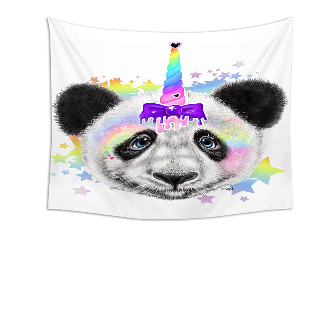 Sweet Wall Decor Funny Animal Pandacorn Panda Tapestry