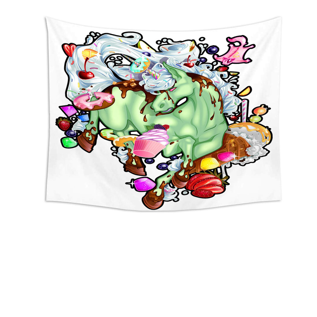 Sweets Rudicorn Funny Cool Wall Tapestry