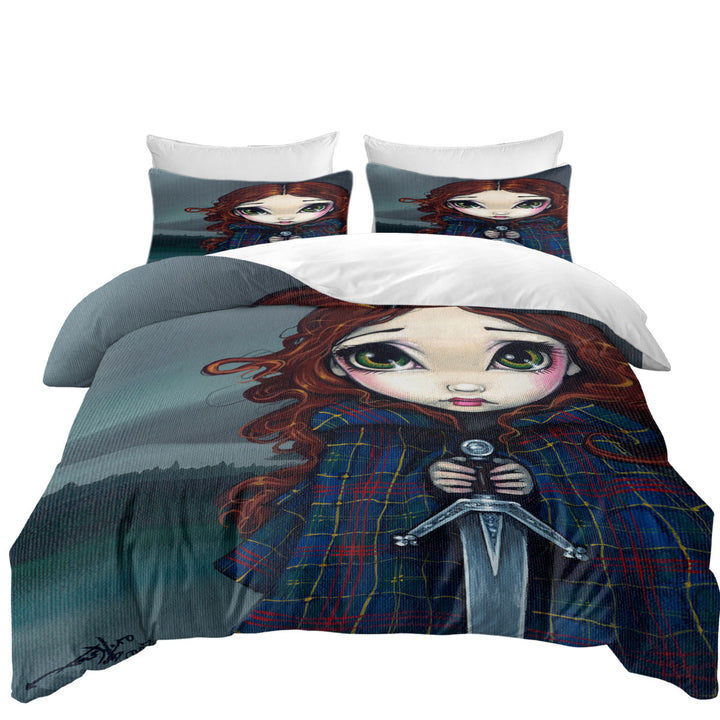 Sword Maiden a Walk Through The Highlands California King Duvet Cover