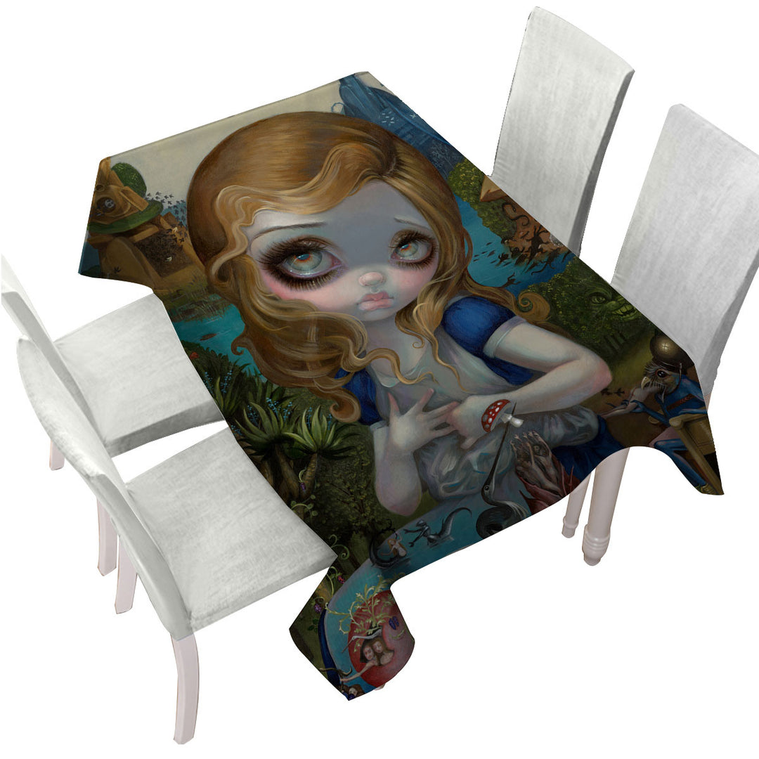 Table Cover with Alice in the Garden of Earthly Delights