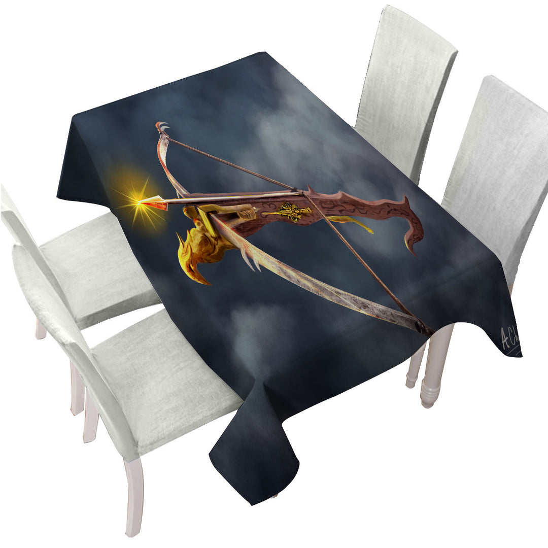 Tablecloth with Fantasy Bow of Power Mens Art