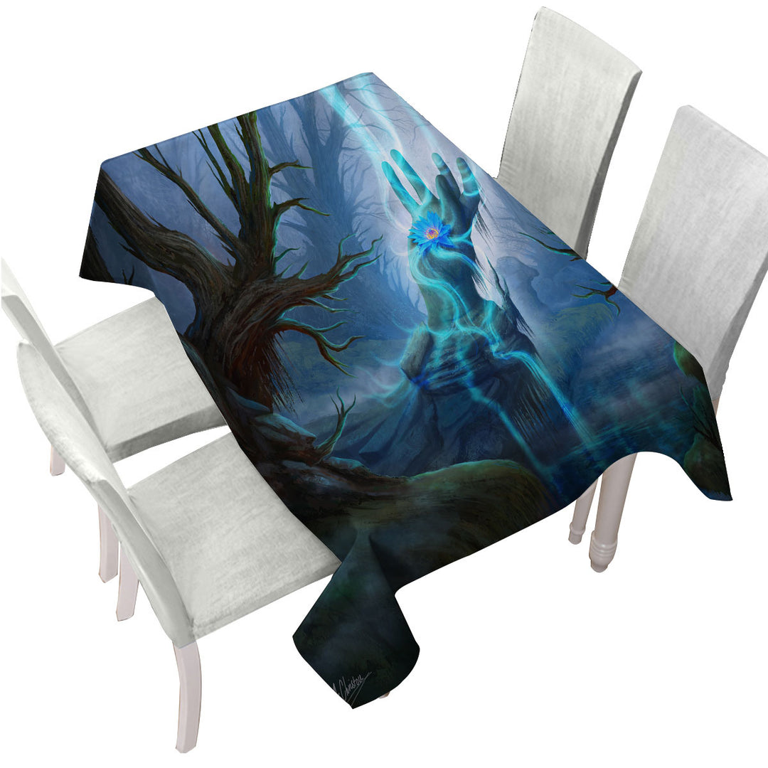 Tablecloth with Magical Swamp Fantasy Art