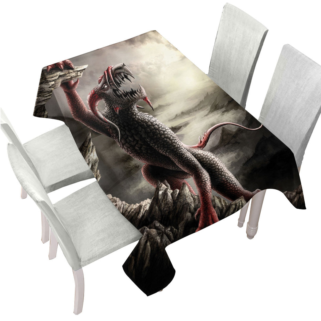 Tablecloth with Scary Art the Crematoria Frightening Creature