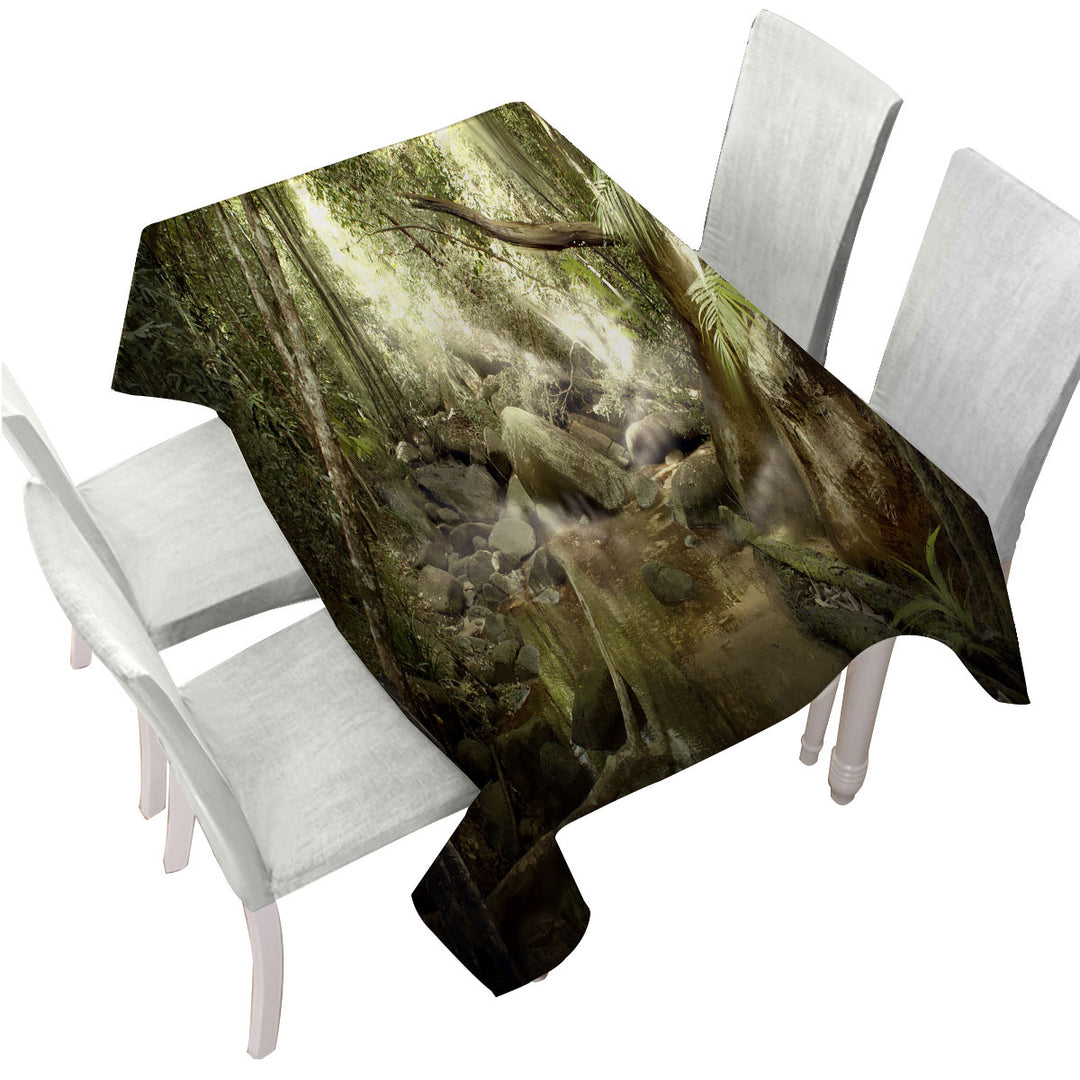 Tablecloth with Science Fiction Jungle