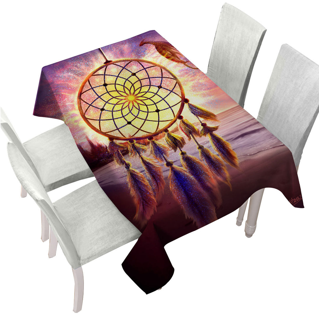 Tablecloth with The Beach Magical Dream Catcher