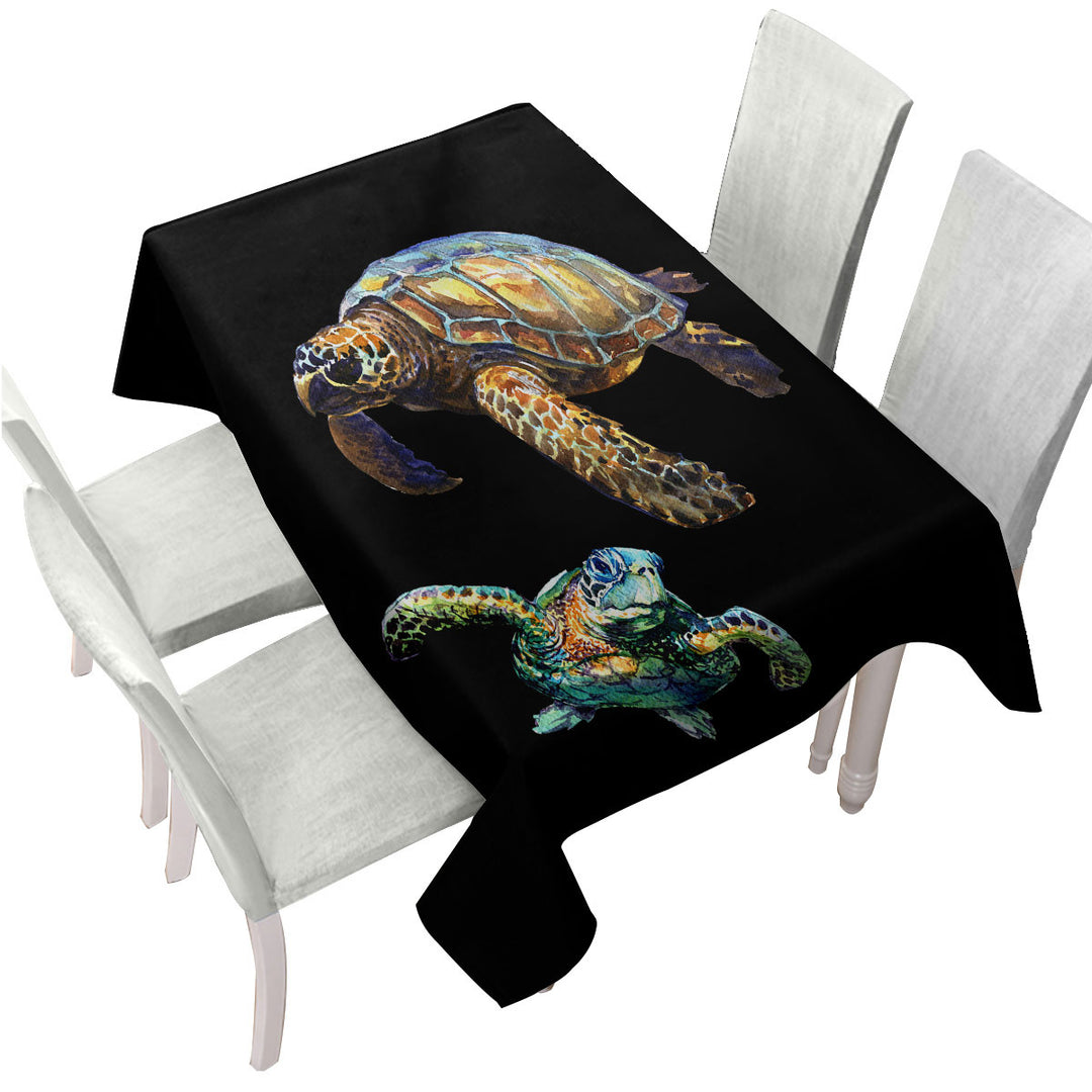 Tablecloth with Two Turtles