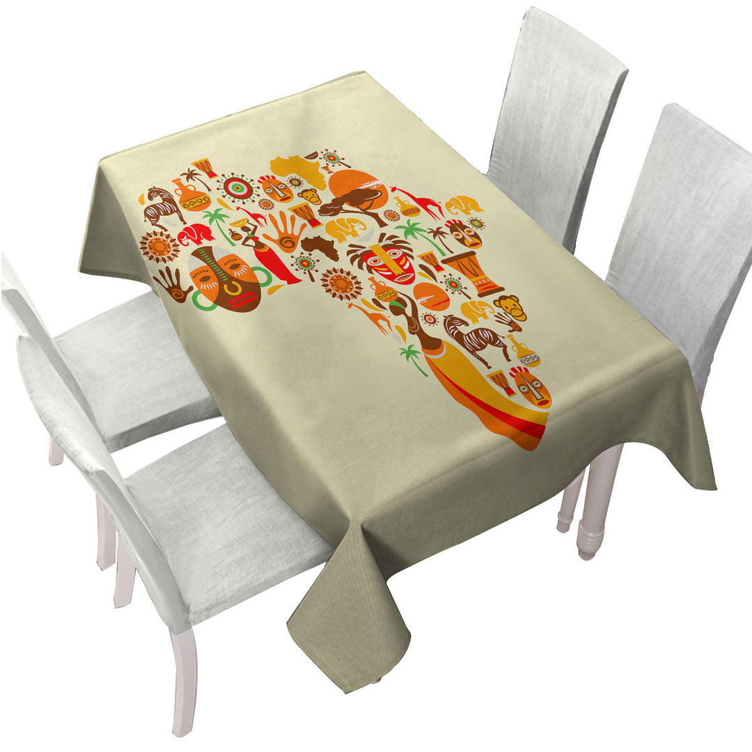 Tablecloths with Africa Characteristics