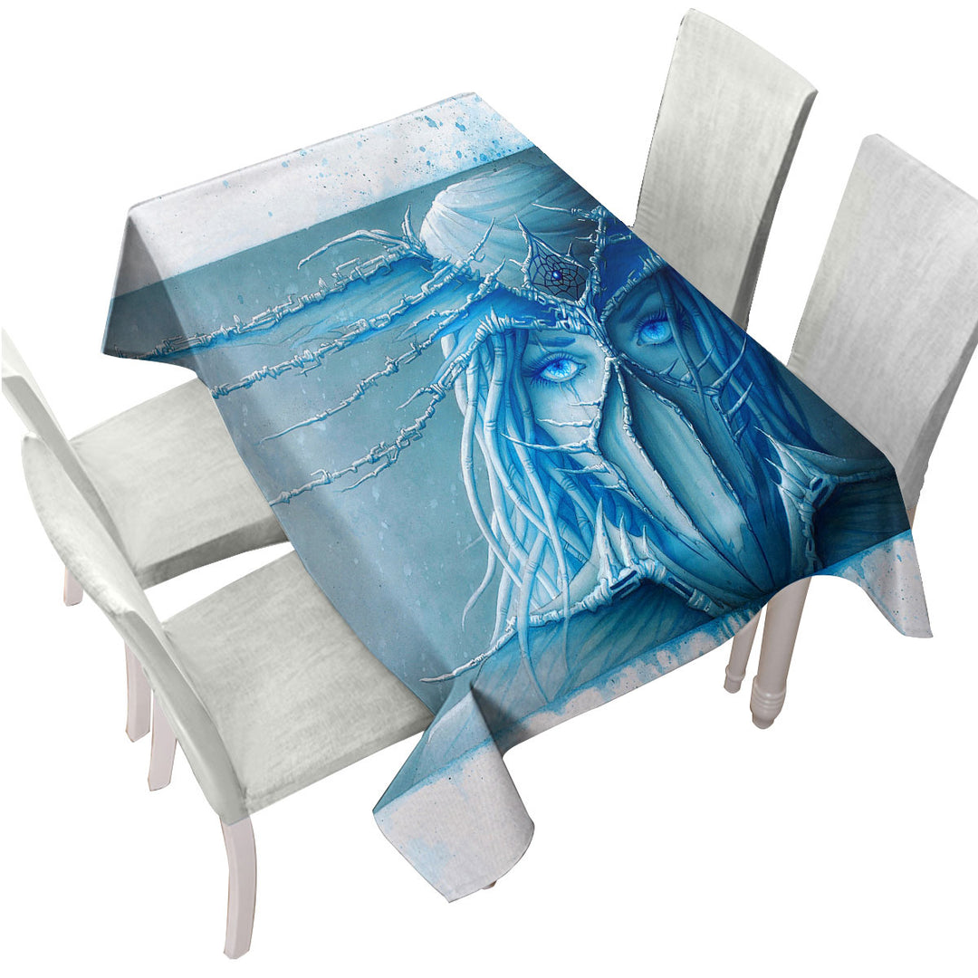 Tablecloths with Cool Art Day Dream Freezing Blue Eyes