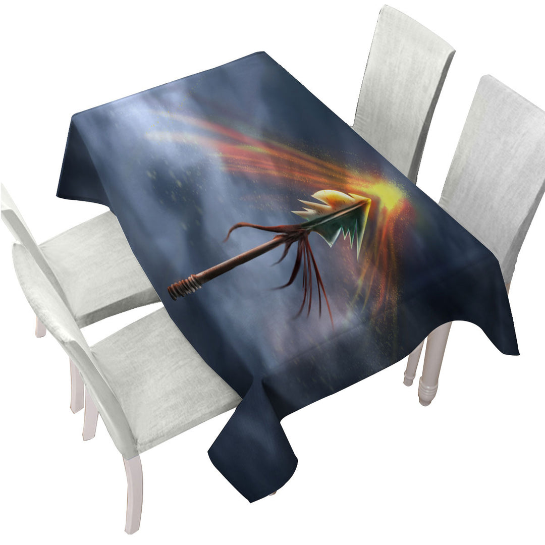 Tablecloths with Cool Fantasy Weapon Spear of Shield