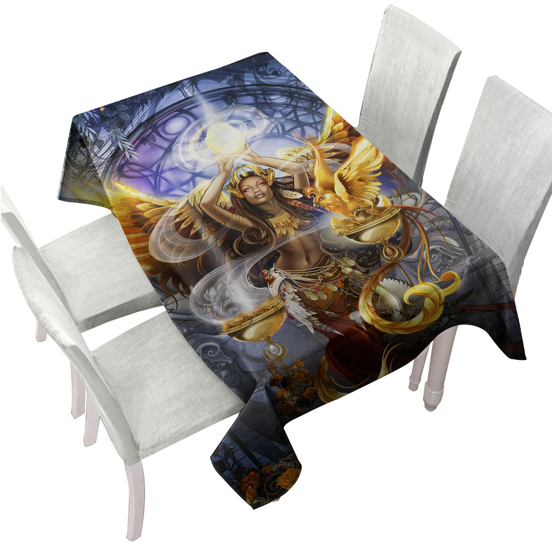 Tablecloths with Fantasy Art Beautiful Woman Angel