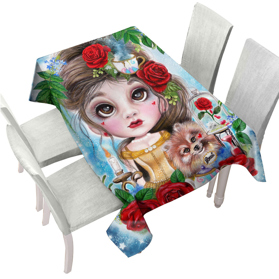 Tablecloths with Girls Art Beauty and her Beast